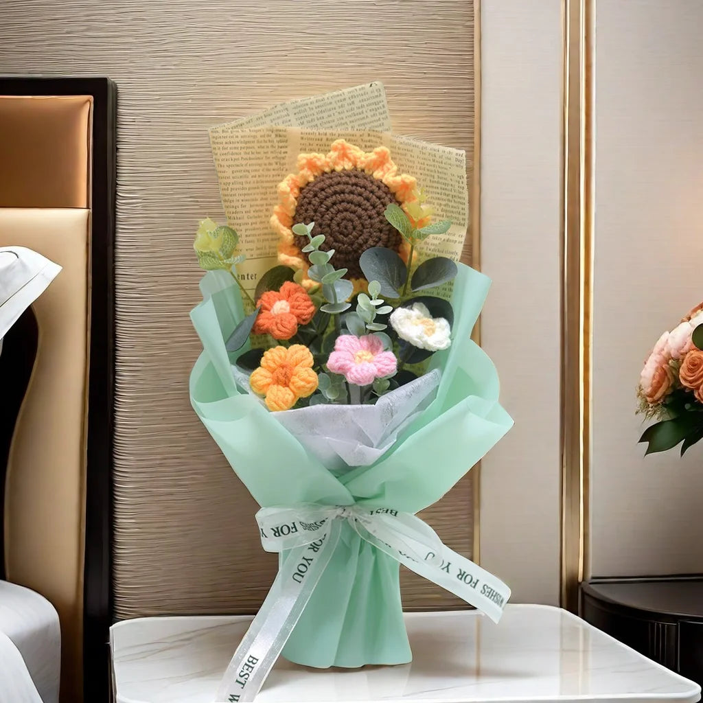 Bouquet de fleurs au crochet